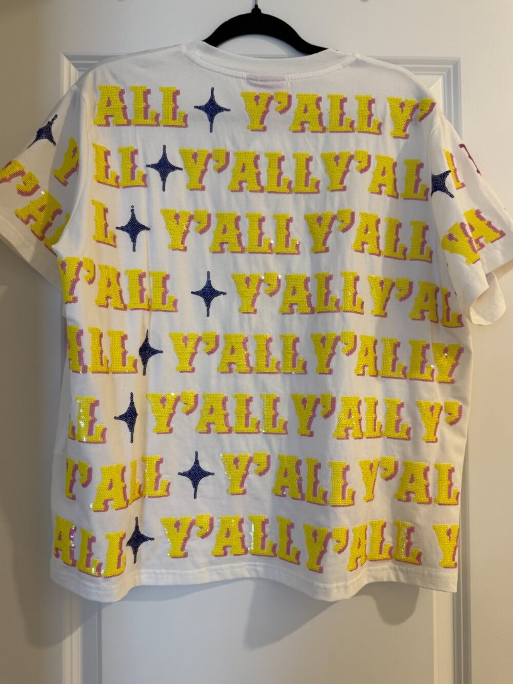 QUEEN OF SPARKLES- Howdy Y'all Colorblock Tee - Picture 2 of 5